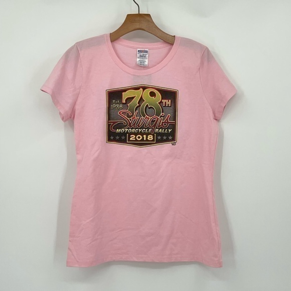 Sturgis 78th Motorcycle Rally Womens Pink Tshirt‎ Size Medium H4